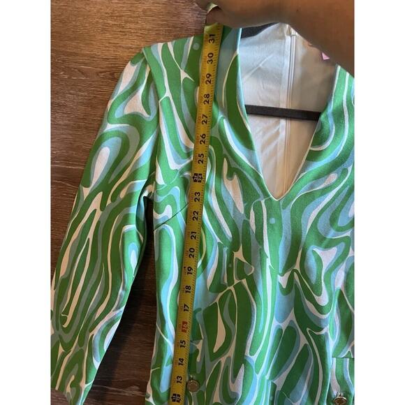Lilly Pulitzer green Charlena Resort Finders Keepers Shift Dress Sz XXS Nautical - Picture 7 of 12